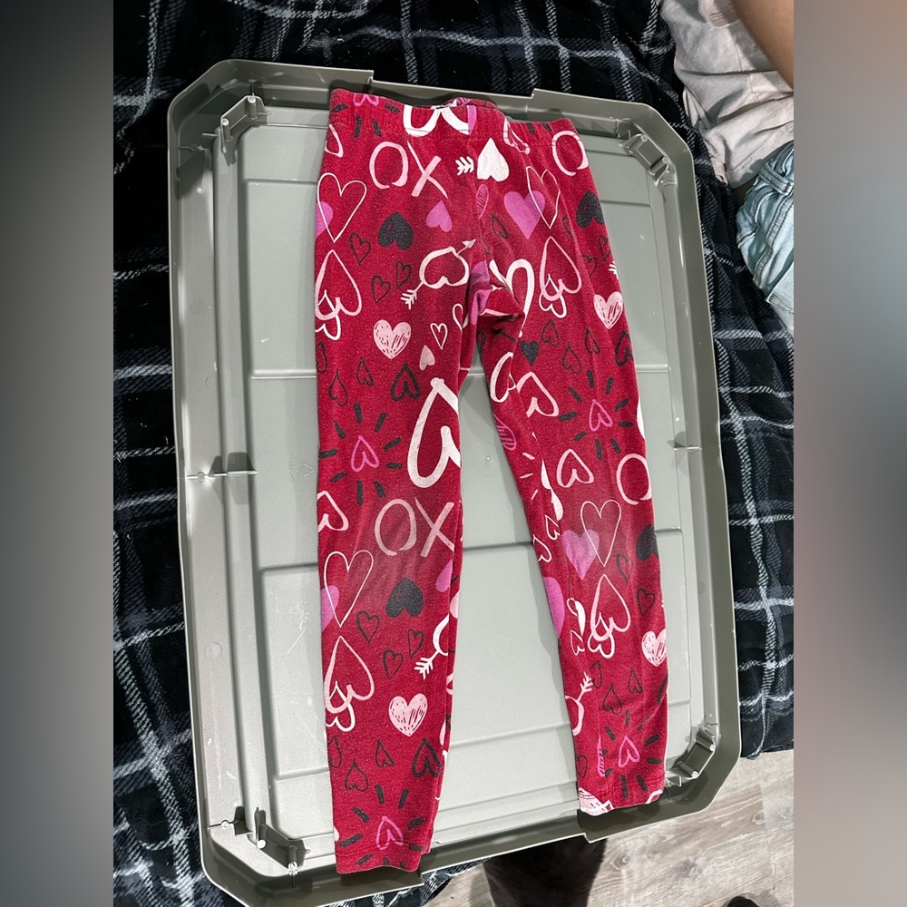 Red Heart Patterned Pants